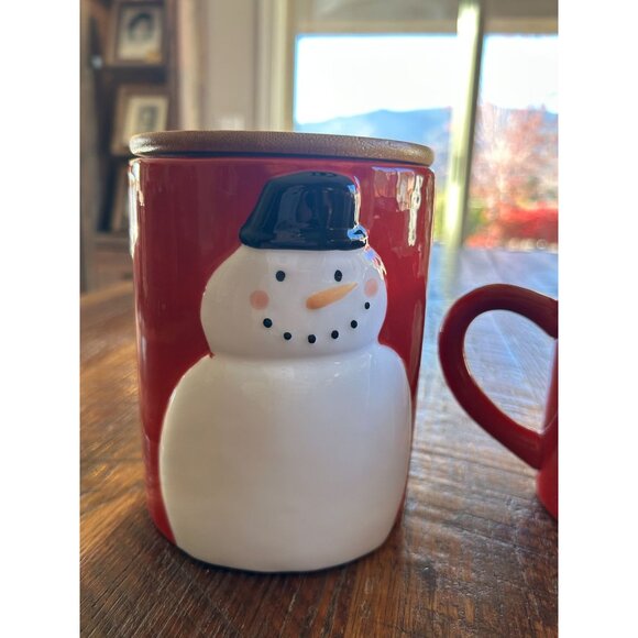 Magenta Home Snowman Canister Mug Salt & Pepper Shaker Set - Picture 6 of 15